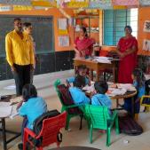 school class in turmeric producing communities